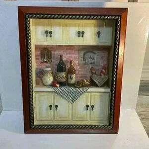 Arister Gift Inc. Diorama French Country Kitchen Scene, Teapot,Wine,French bread